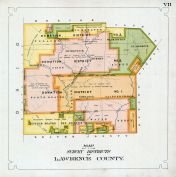 Lawrence Survey Districts Map, Lawrence County 1909